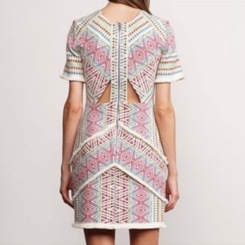 Adelyn Rae Multicolor Geometric Pattern Short Dress - Picture 2 of 15